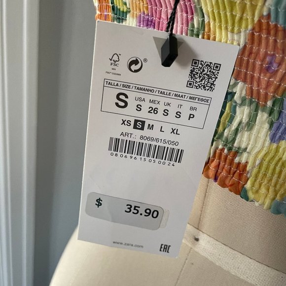 ZARA Floral Printed Crop Top | US S | NWT - Picture 6 of 6